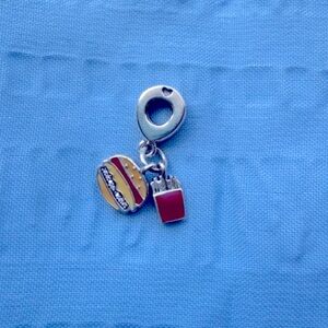 Pandora 925 Silver Burger & Fries Charm